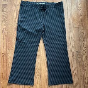 Betabrand Black and White Pinstripe Flared Pants Sz XXL Petite